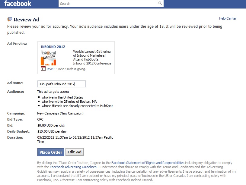 facebook ad review