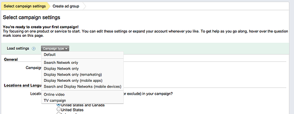 campaign type google adwords