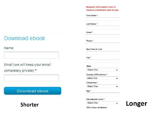 shorter vs. longer forms