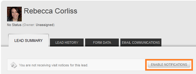site return notifications