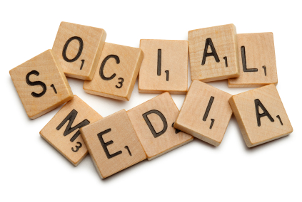 social media scrabble pieces
