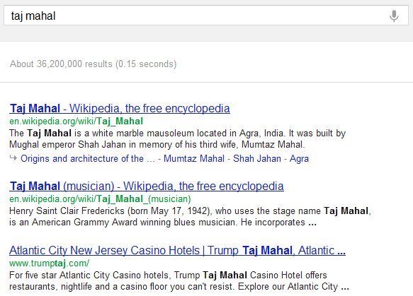 taj mahal query