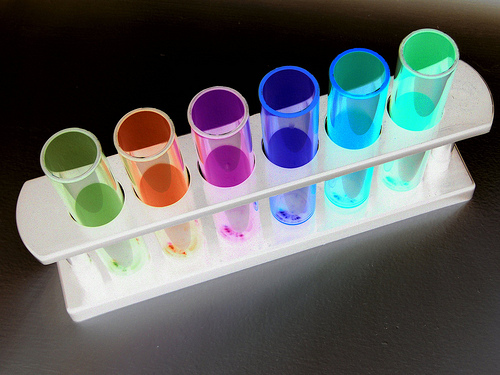 colorful test tubes