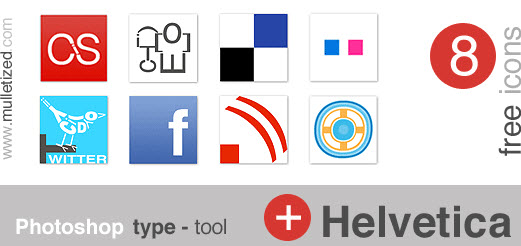 typography icon set