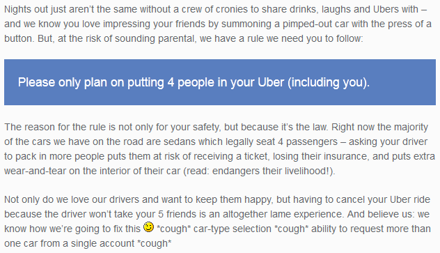 uber copy