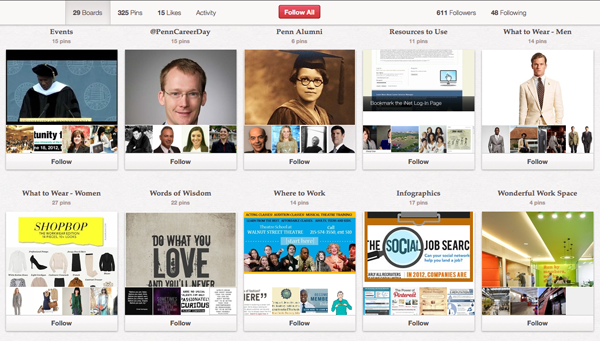 UPenn Career Services Pinterest