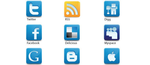 vector social media icons