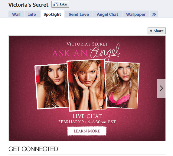 Victoria Secret Facebook Fan Page