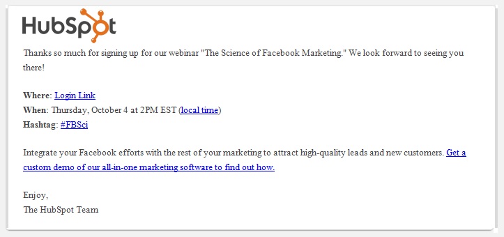 webinar email