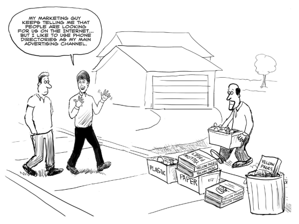 yellow pages cartoon