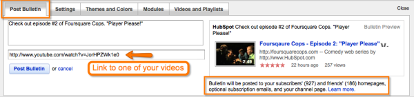 YouTube Bulletin