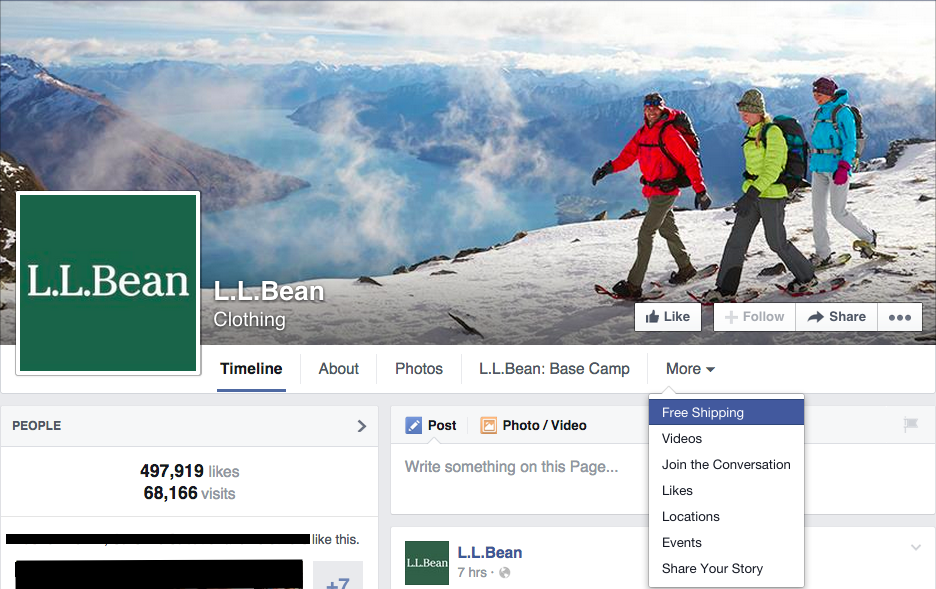 ll-bean-facebook-page