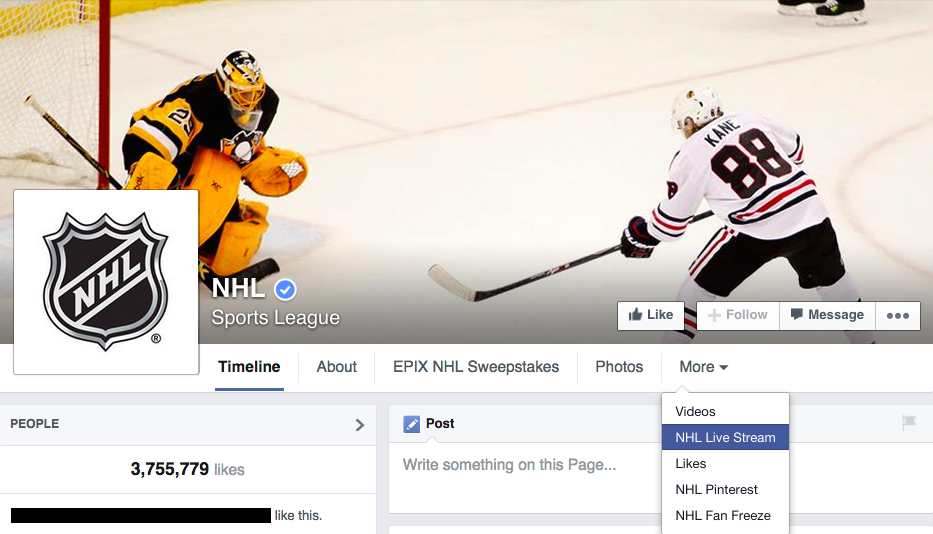 nhl-facebook-page