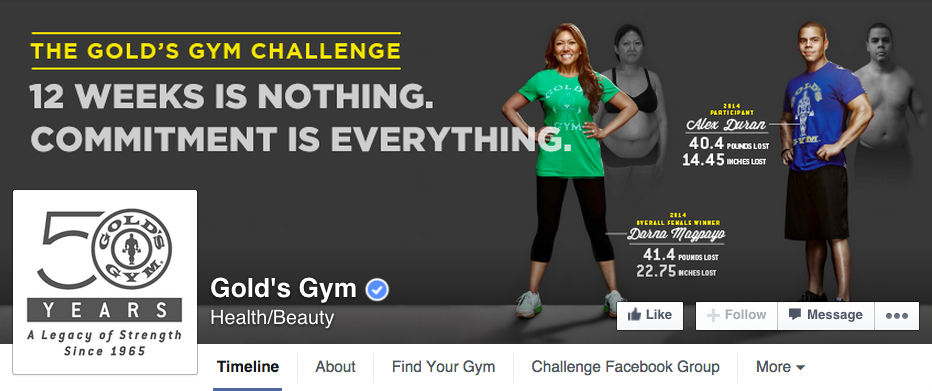 golds-gym-facebook-page