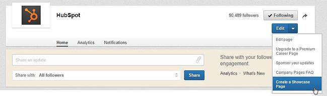 create-linkedin-showcase-page