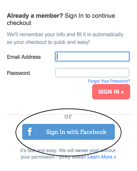 social login example {focus_keyword} 2 Large Steps to Put off Friction Right through the Checkout Course of ScreenShot2015 03 27at12