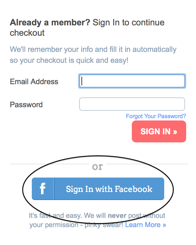 social login example {focus_keyword} 2 Large Steps to Put off Friction Right through the Checkout Course of ScreenShot2015 03 27at12