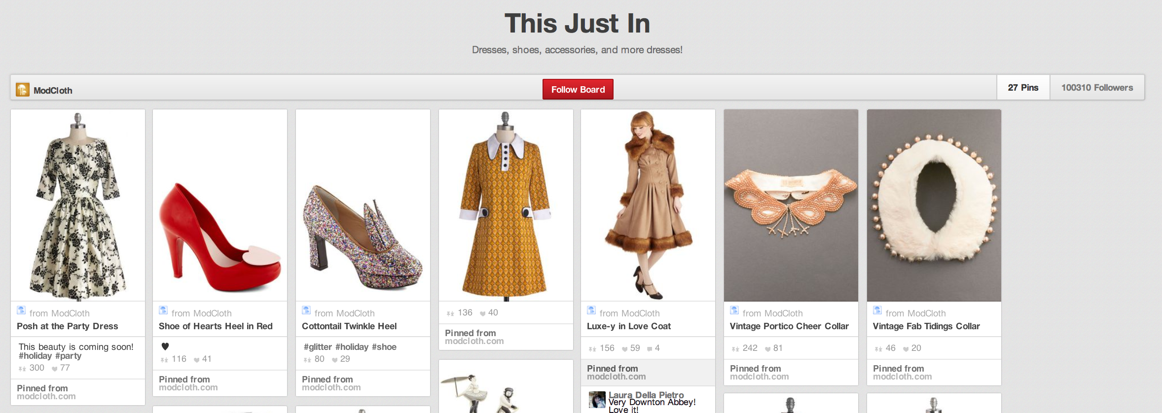 ecommerce pinterest example