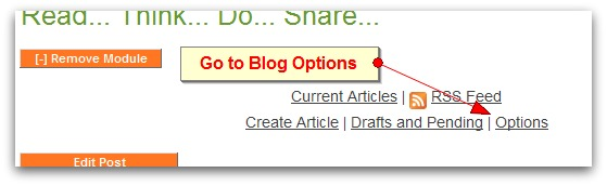 Get To Blog Options