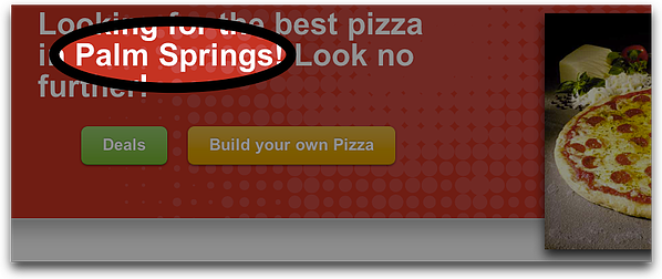 Localized Pizza Page