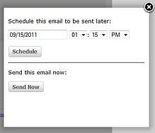 email scheduling