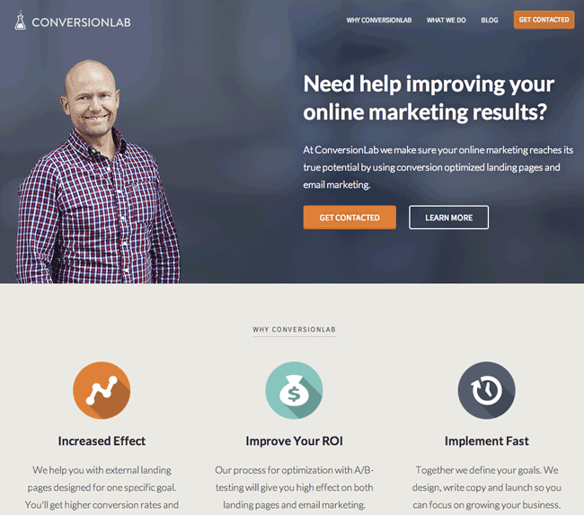 the homepage