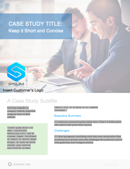 Create Case Study Template