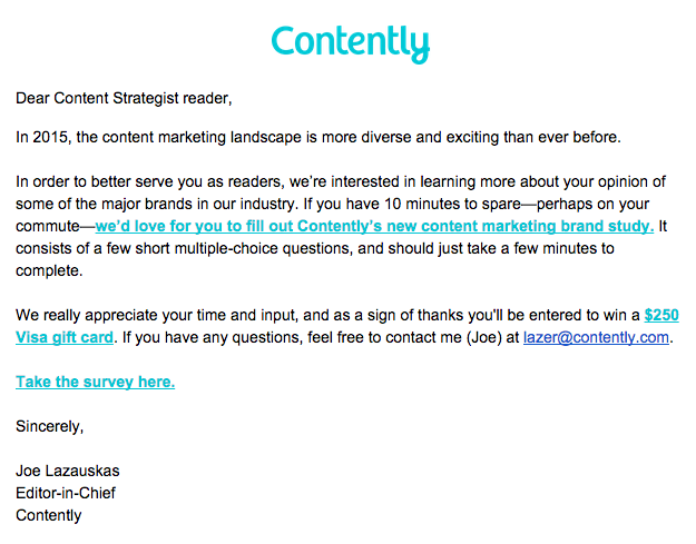 Contently_Survey_Invitation.png {focus_keyword} Making a Survey? 7 Guidelines for Getting Extra Respondents Contently Survey Invitation