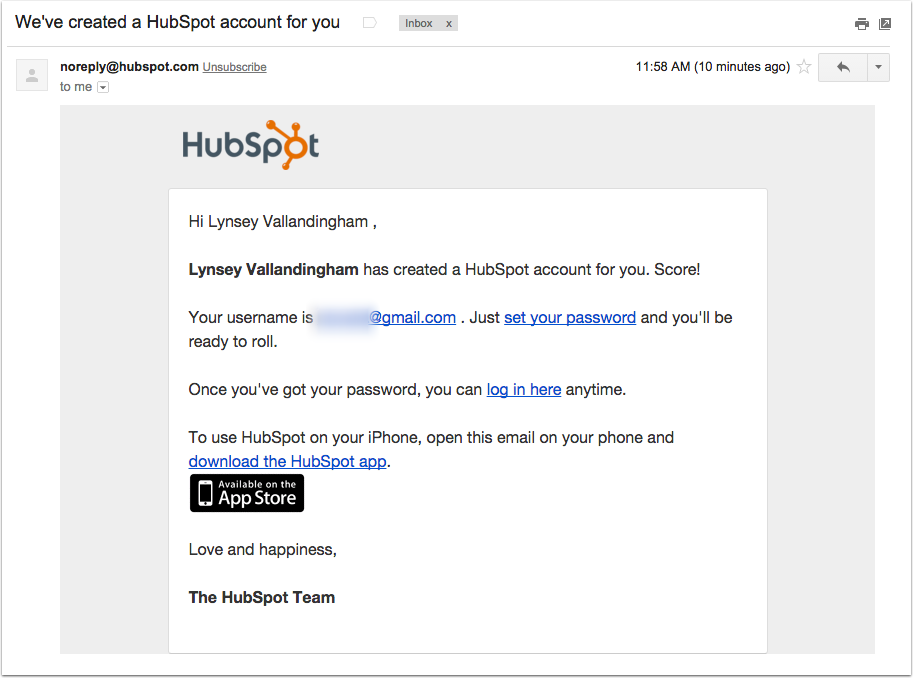 HubSpot Help article screenshot