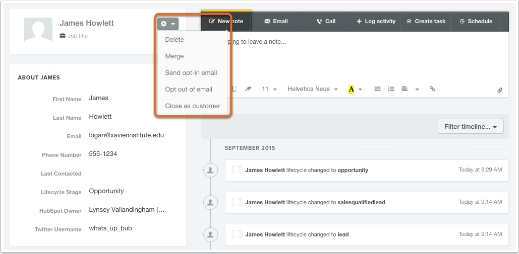 Captura de pantalla del artículo de Ayuda de HubSpot