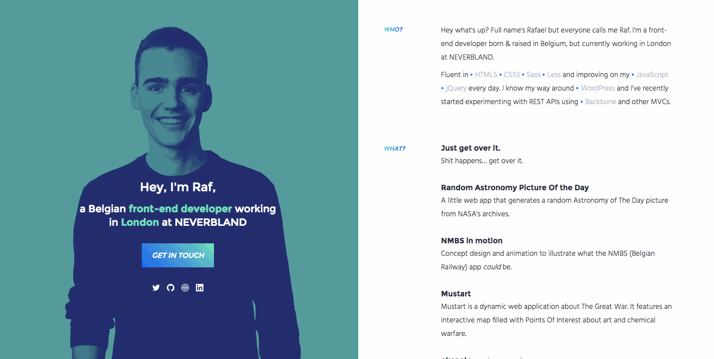 18 of the best personal websites we 39 ve ever seen modern resume profile websites