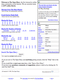 Open Diary circa 1999 Open Diary circa 1999