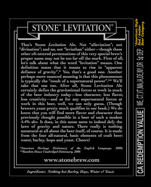 stone-levitation-ale-back.jpg {focus_keyword} The 14 Coolest Beer Label Designs You&#039;ve Ever Considered stone levitation ale back