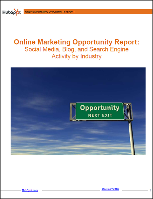 Online Marketing Opportunity by Industry