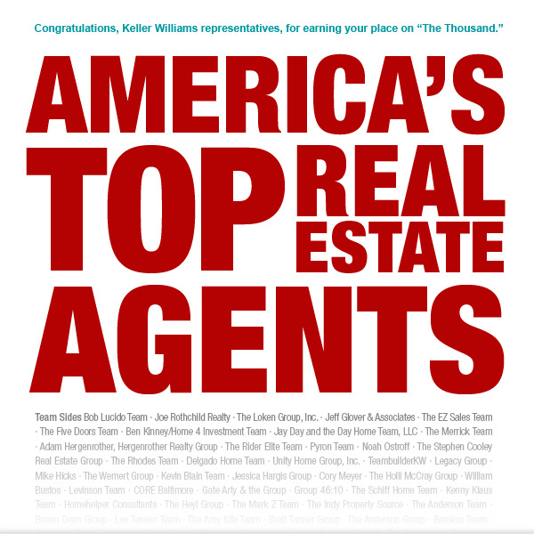 Keller Williams Home to Real Estate Industry’s Most Productive Agent Teams