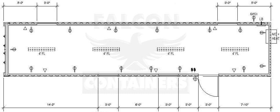 40-foot Portable Building and Mobile Container Office Floor Plans