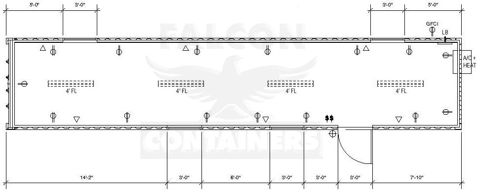 40-foot Portable Building and Mobile Container Office Floor Plans