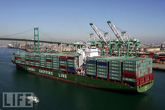 cargo ship at port