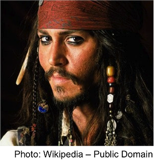 Johnny Depp Pirate Public Domain