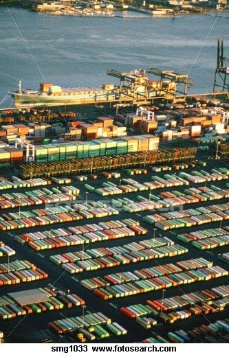 Shipping Containers at Port