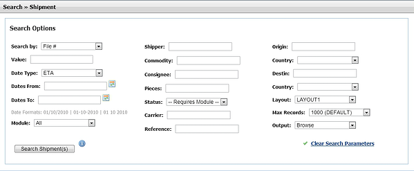 Import Export Tracking