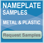Request Nameplate Samples, Aluminum Label, Polycarbonate overlay