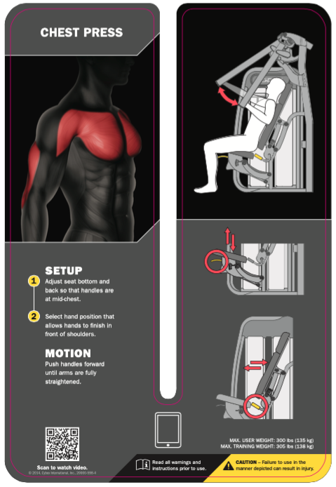 Eagle NX Chest Press Placard Eagle NX Chest Press Placard