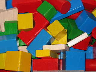 colored building blocks
