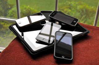 pile of iphones