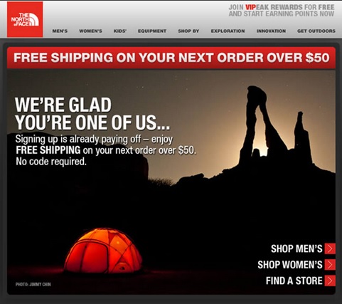 North_Face_Welcome_Email