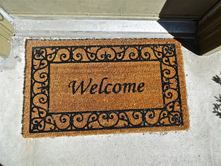 Welcome Mat in Doorway