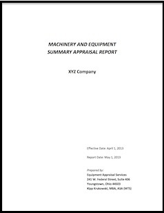 buffalo machinery and equipment appraisals