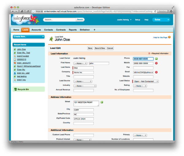Data Verification in Lead View