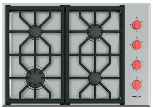 wolf 30 inch gas cooktop CT304PS